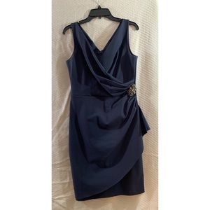 Beautiful Ruched Evening Dress - Size 10